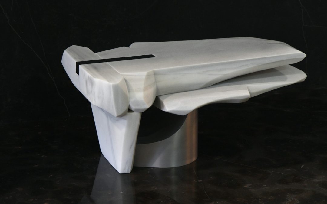 Mesa de diseño en piedra natural para Art Basel Miami