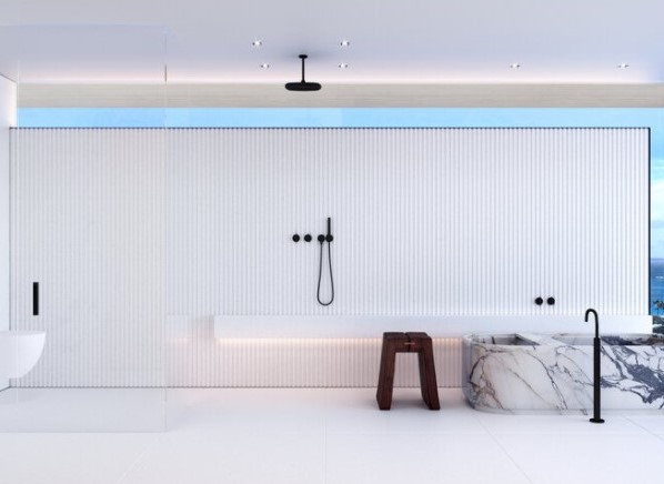 Baño mármol blanco